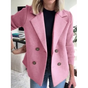 Women's Plain Winter Outerwear Casual Split Joint Mid-long Shawl Collar Overcoat