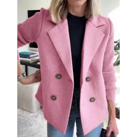 Women's Plain Winter Outerwear Casual Split Joint Mid-long Shawl Collar Overcoat