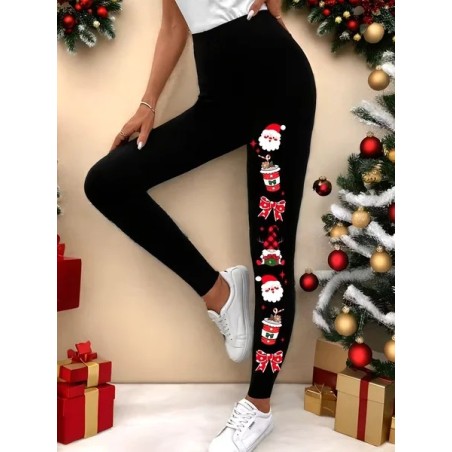Women Christmas Casual All Season Printing Long Leggings