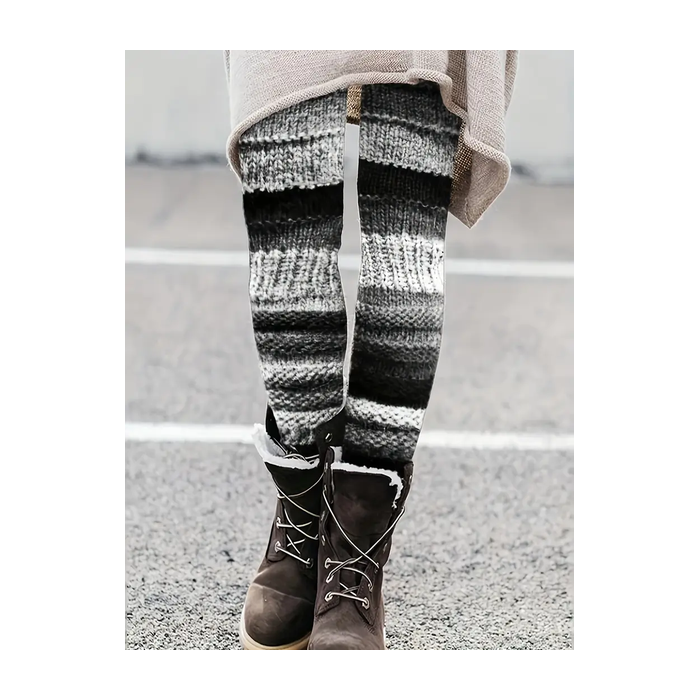 Women Multicolor Block Casual All Season Printing Long Leggings