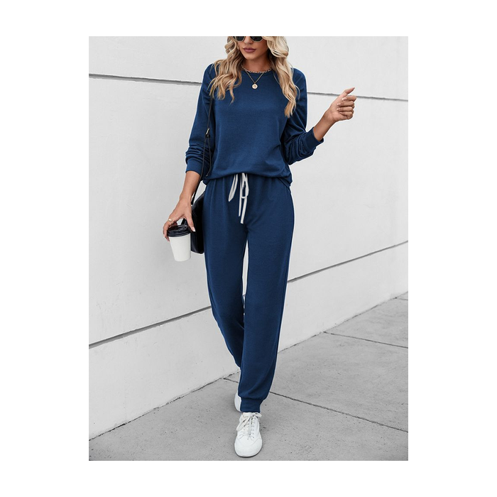 Women's Printing Plain Daily Going Out Two Piece Set Long Sleeve Casual Spring/Fall Top With Pants Matching Set