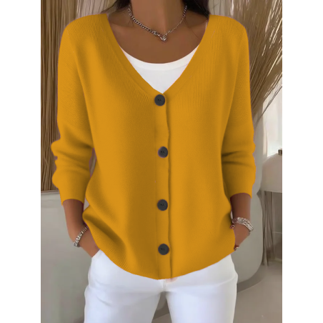 Women Plain Casual Spring/Fall Cardigan