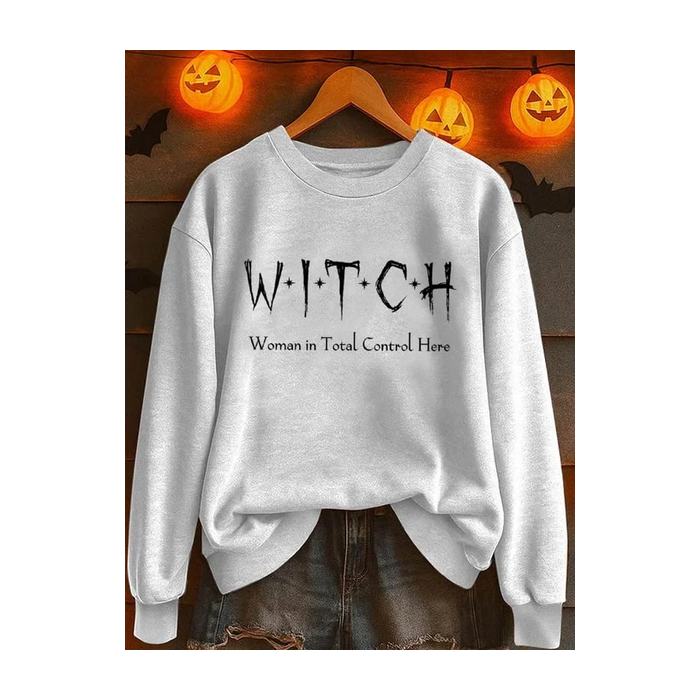 Women Text Letters Crew Neck Printing Casual Spring/Fall Long Sleeve Sweatshirt