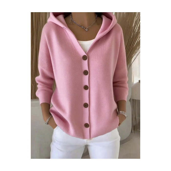 Women Plain Long Sleeve Hoodie Casual Spring/Fall Cardigan Outerwear