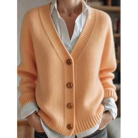 Women Plain Vintage Winter Cardigan