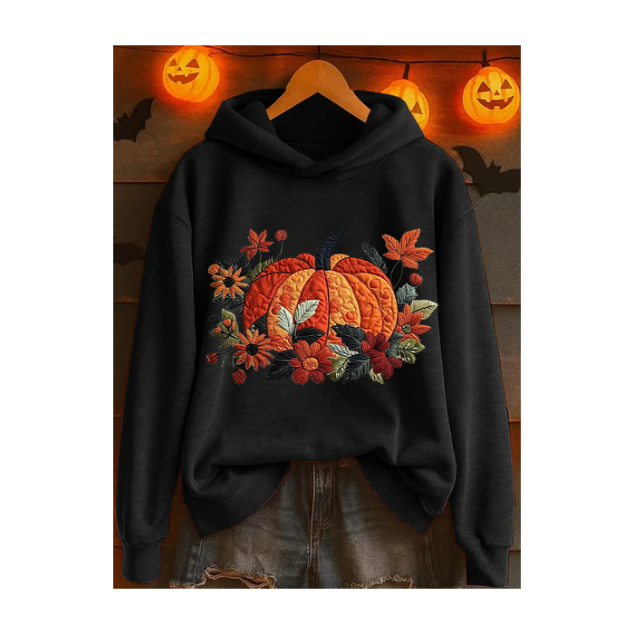 Women Floral Spring/Fall Printing Long Sleeve Casual Daily Hoodie