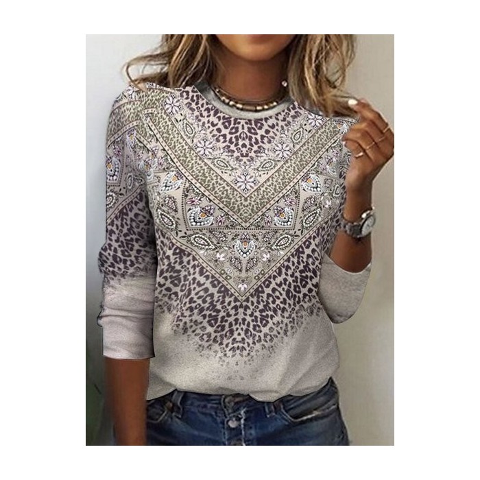 Crew Neck Casual Loose Knitted T-Shirt