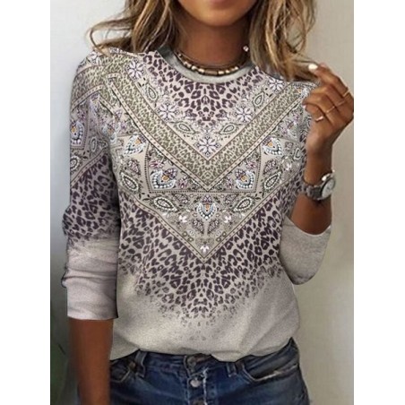 Crew Neck Casual Loose Knitted T-Shirt