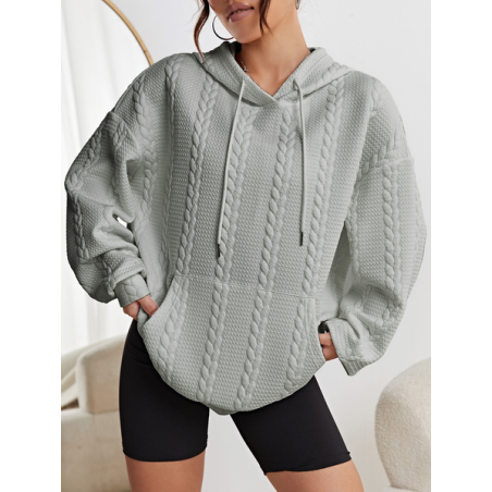 Women Plain Spring/Fall Long Sleeve Casual Daily Hoodie
