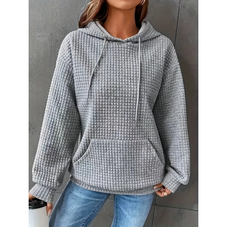 Women Plain Spring/Fall Long Sleeve Casual Daily Hoodie
