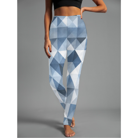 Women's Casual Geometric Jersey All Season Long Leggings