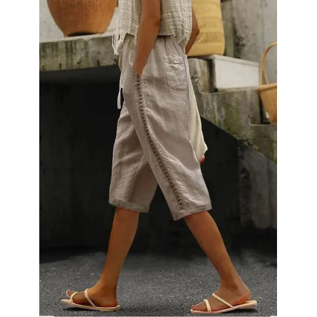 Women Geometric Fifth Pants Pant Casual Summer Trousers