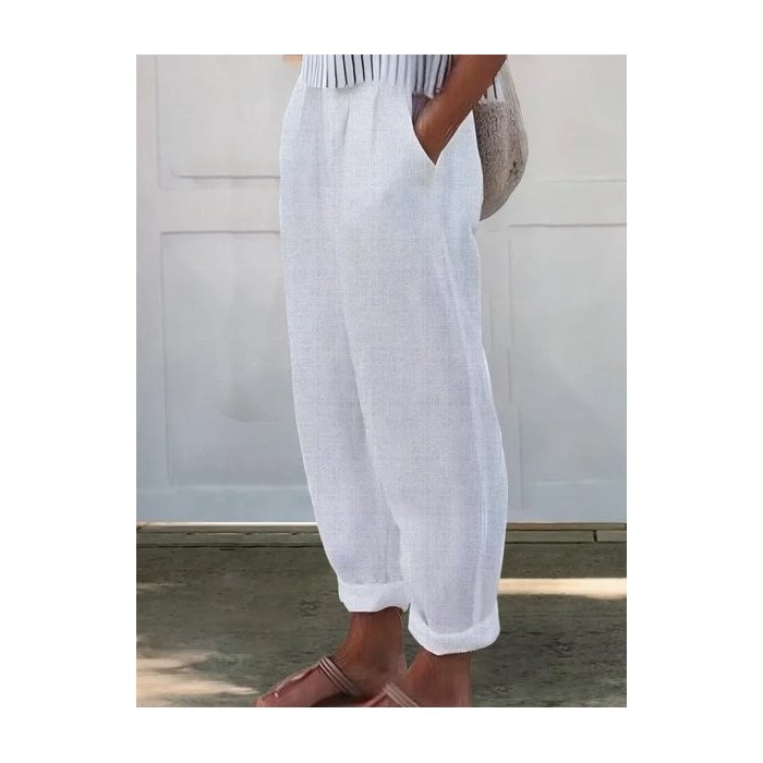 Women Plain Long Pants Casual Spring/Fall Trousers