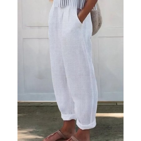 Women Plain Long Pants Casual Spring/Fall Trousers