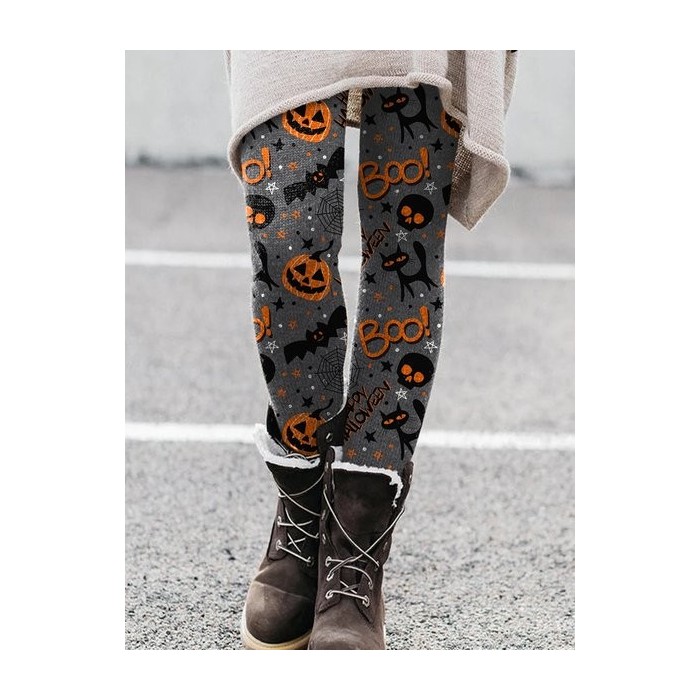 Women's Casual Halloween Jersey All Season Long Leggings
