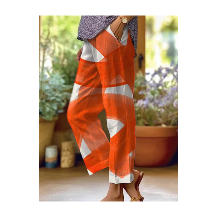 Women Abstract Long Pants Casual Spring/Fall Trousers