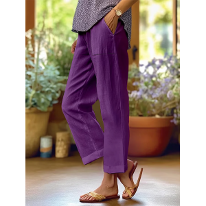 Women Plain Long Pants Casual Spring/Fall Trousers