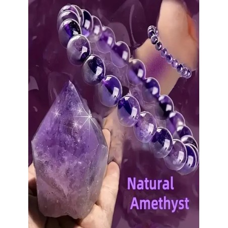 Original Natural Ulagai Deep Amethyst Single Loop Bracelet Amethyst Accessories Bracelet