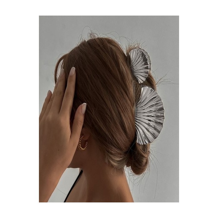 Real Gold Electroplated Headdress Large Shell Hairpin Niche Design Alloy Clip High-end Clip