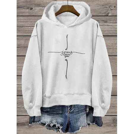 Women's Text Letters Spring/Fall Long Sleeve Casual Daily Hoodie