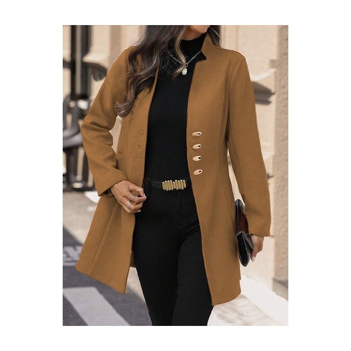 Women's Spring/Fall Outerwear Casual Plain Long Sleeve Jacket