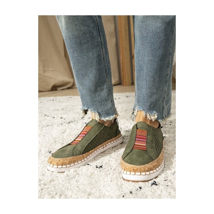 Slide Hollow-Out Round Toe Casual Women Sneakers