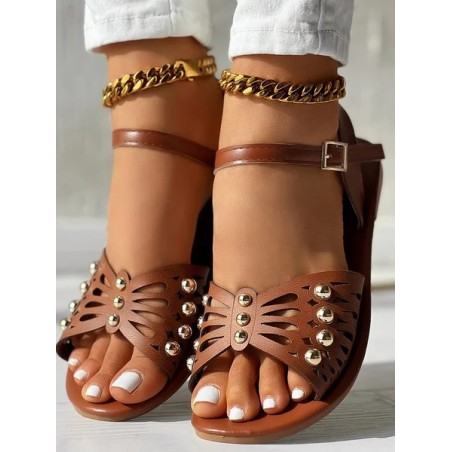 Plain Pu Summer Casual Sandal