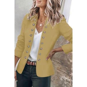 Women's Spring/Fall Outerwear Casual Pocket Stitching Plain Long Sleeve Jacket