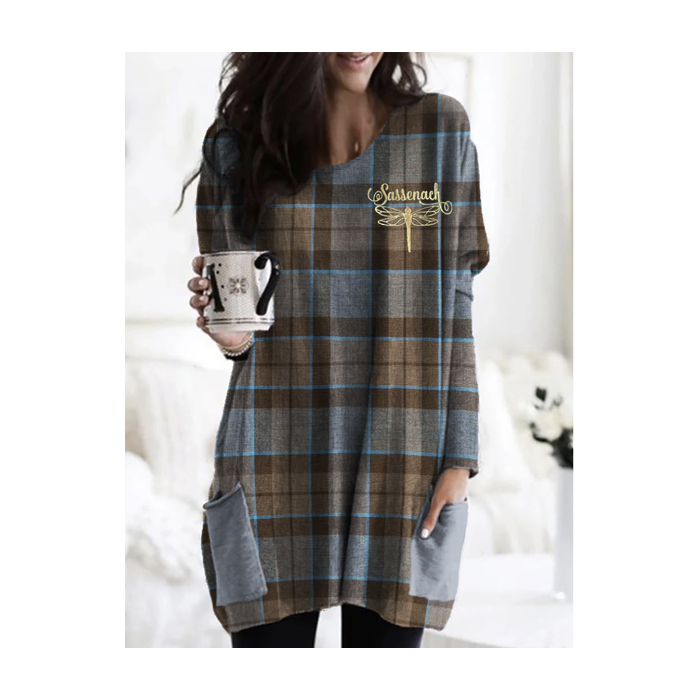 Women's Long Sleeve Tee T-shirt Spring/Fall Geometric Cotton Crew Neck Daily Going Out Vintage Top