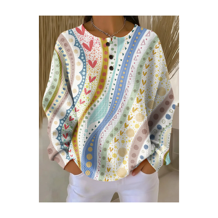 Women Heart/Cordate Crew Neck Printing Casual Spring/Fall Long Sleeve Sweatshirt