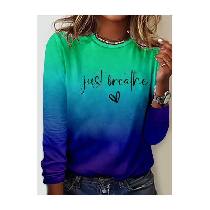 Women's Long Sleeve Blouse Spring/Fall Floral Crew Neck Daily Going Out Casual Top