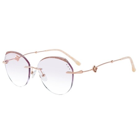 500009 Geometric Rimless Eyeglasses