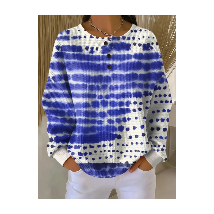 Women Abstract Crew Neck Printing Casual Spring/Fall Long Sleeve Sweatshirt