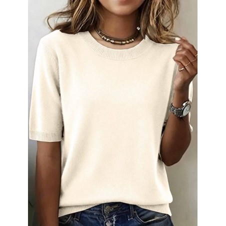 Loose Plain Street Split Joint Sweater