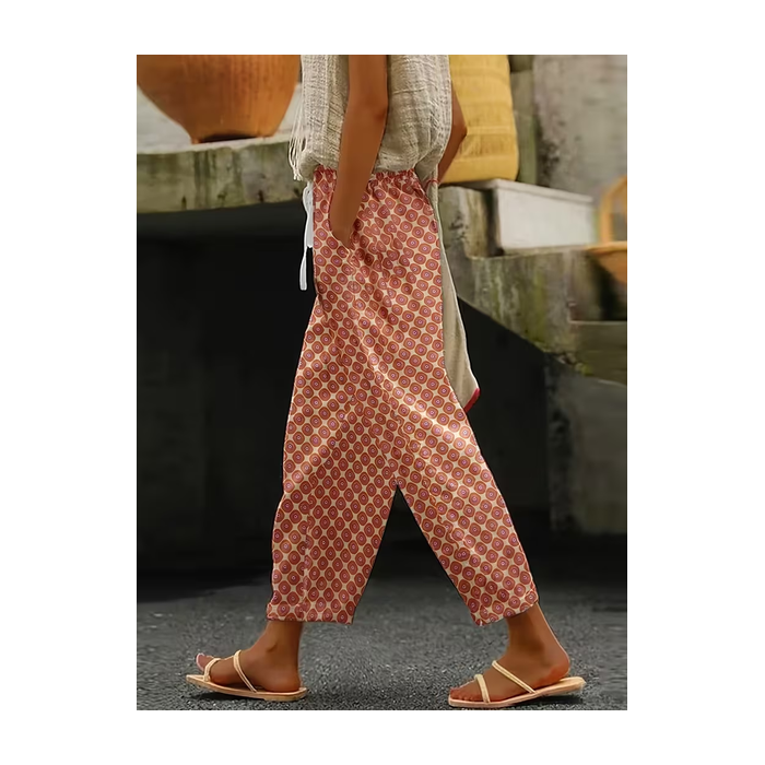 Women Abstract Long Pants Casual Spring/Fall Trousers