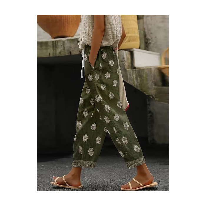 Women Abstract Long Pants Casual Spring/Fall Trousers