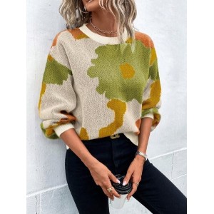Urban Floral Split Joint Sweater
