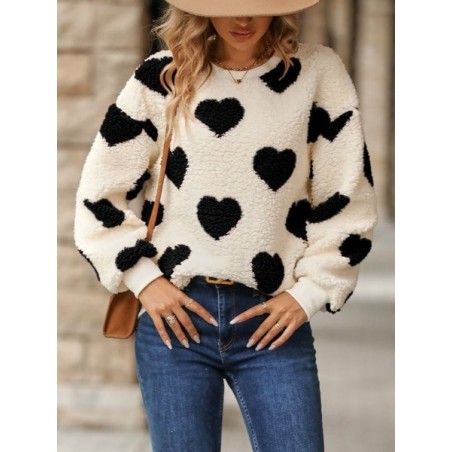 Women Heart/Cordate Hoodie Printing Casual Spring/Fall Long Sleeve Sweatshirt