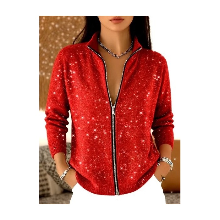 Women Plain Long Sleeve Casual Spring/Fall Cardigan Outerwear