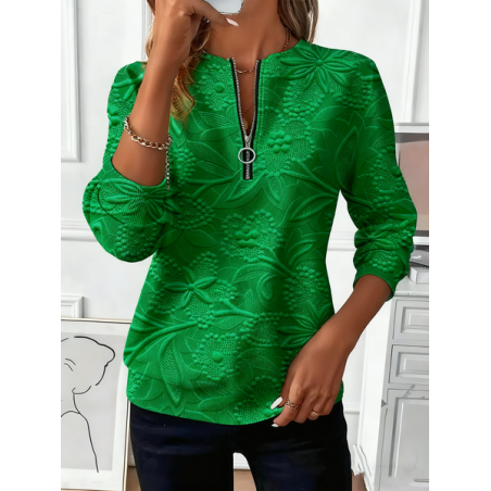 Women Floral Crew Neck Vintage Spring/Fall Long Sleeve Sweatshirt