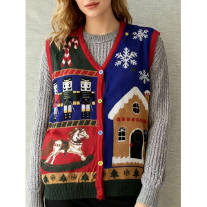 Christmas Regular Fit Acrylic Elegant Vest