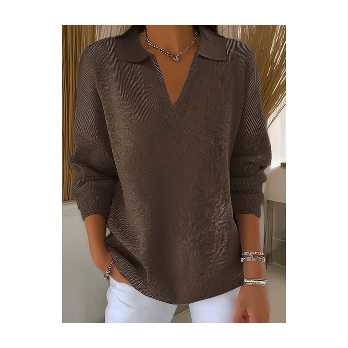 Women Plain Solid Spring/Fall Casual Long Sleeve Shawl Collar Sweater