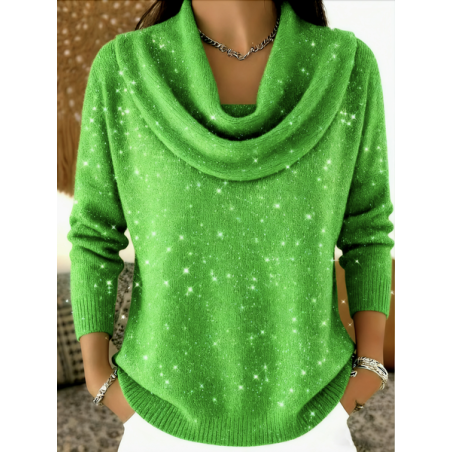 Women Plain Spring/Fall Casual Long Sleeve Crew Neck Cotton Sweater