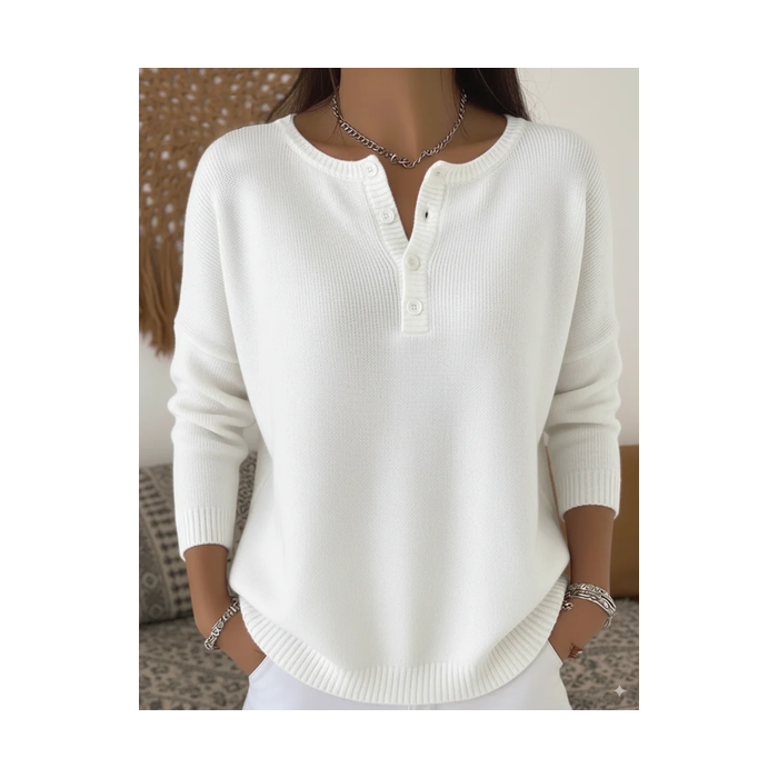 Women Plain Printing Spring/Fall Casual Long Sleeve Crew Neck Sweater