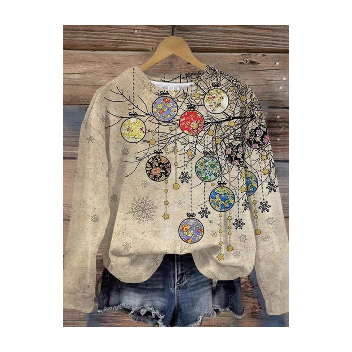 Women's Crew Neck Floral Casual Spring/Fall Long Sleeve Sweatshirt