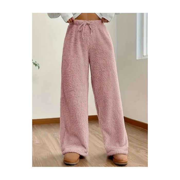 Women Plain Long Elastic Waist Pants Casual Spring/Fall Trousers
