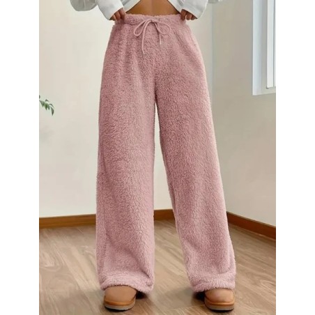 Women Plain Long Elastic Waist Pants Casual Spring/Fall Trousers