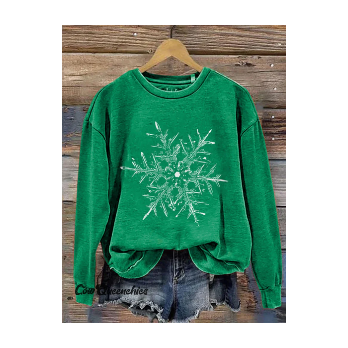 Women Christmas Crew Neck Printing Casual Spring/Fall Long Sleeve Sweatshirt