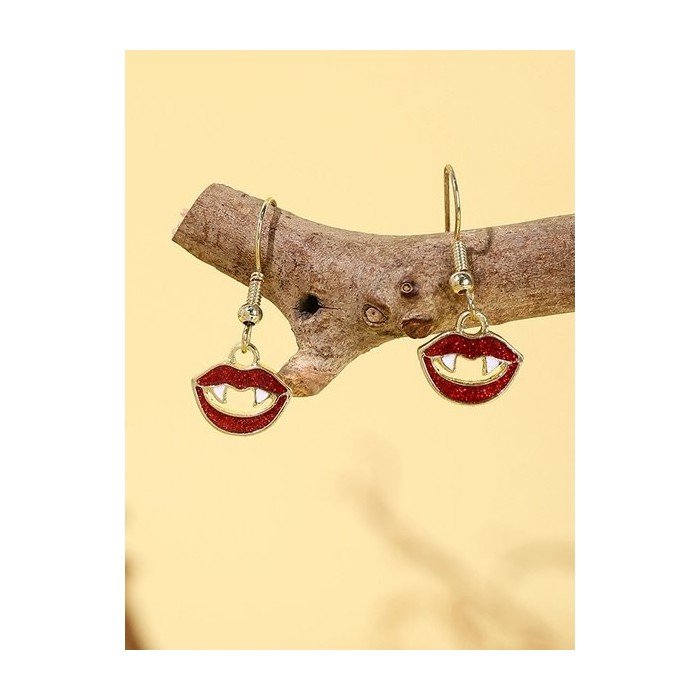 Halloween Earrings Horror Funny Skull Spider Pumpkin Ghost Black Cat Earrings Real Gold Electroplated Jewelry Earrings