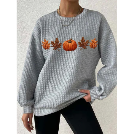 Women Halloween Crew Neck Casual Spring/Fall Long Sleeve Sweatshirt